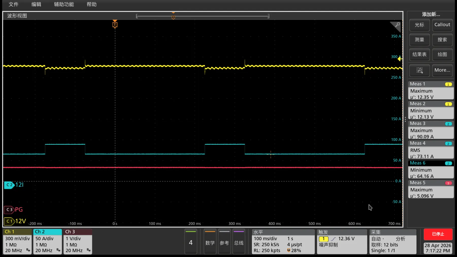 120% Peak, 25% Duty Cycle, 100ms/300ms